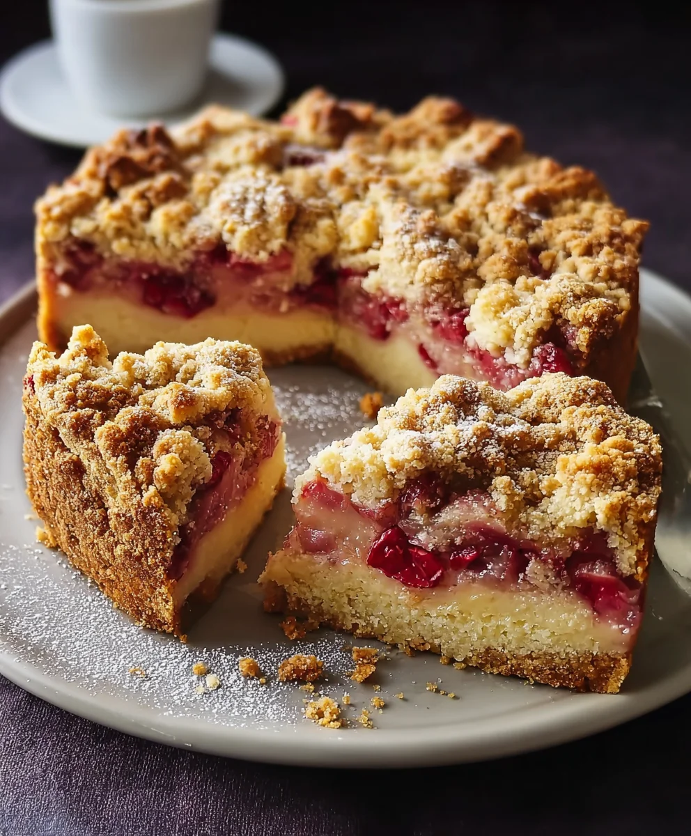 Omas Rhabarber Streusel Kuchen – Klassisch & unwiderstehlich