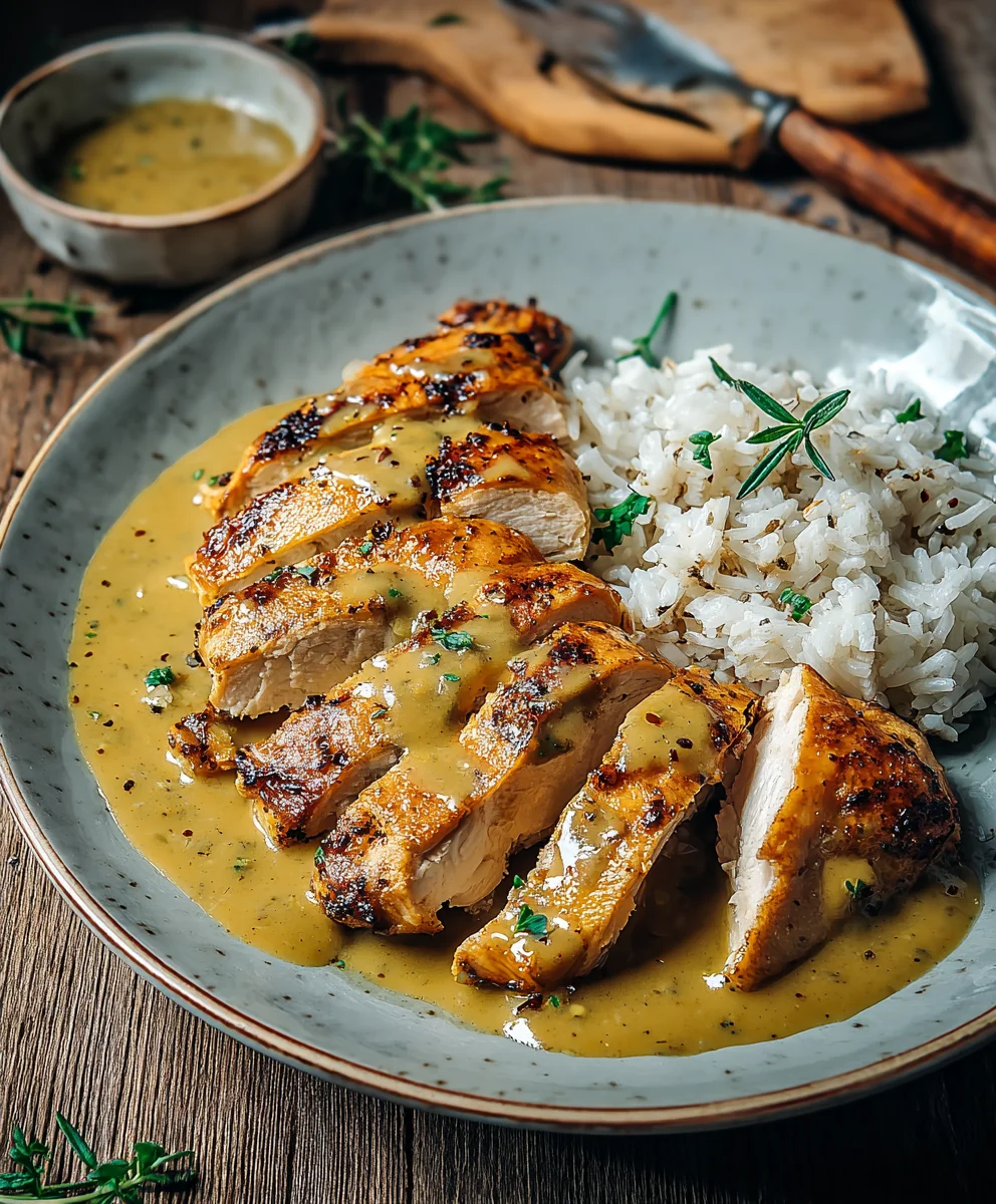 Süß-würziges Honig Senf Hähnchen mit Reis: Einfach genießen!