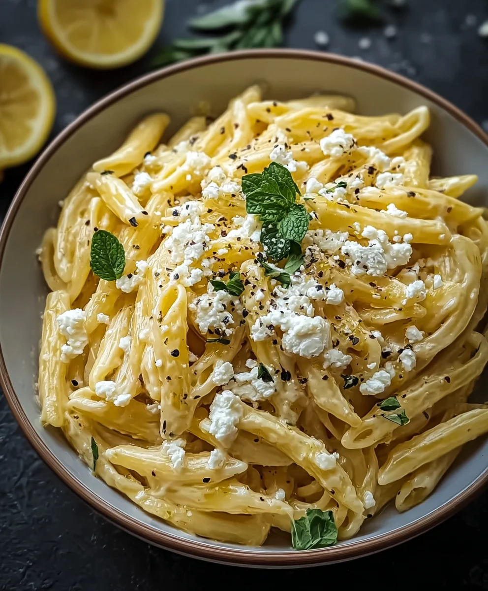 Zitronen Feta Pasta Rezept Schnell Und Lecker