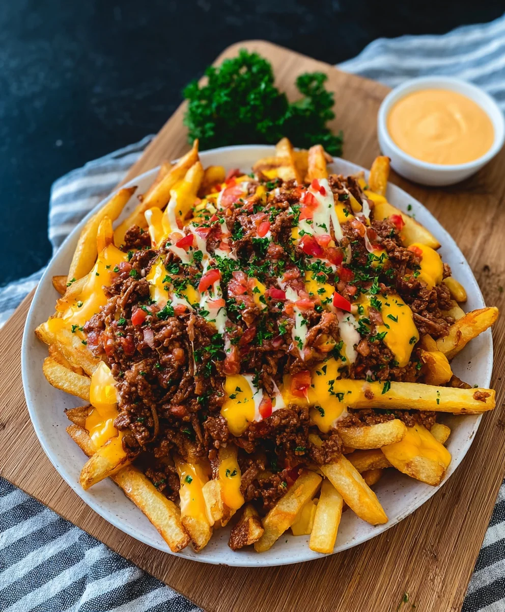 Loaded Fries: Herzhaft mit Hackfleisch & cremigem Cheddar