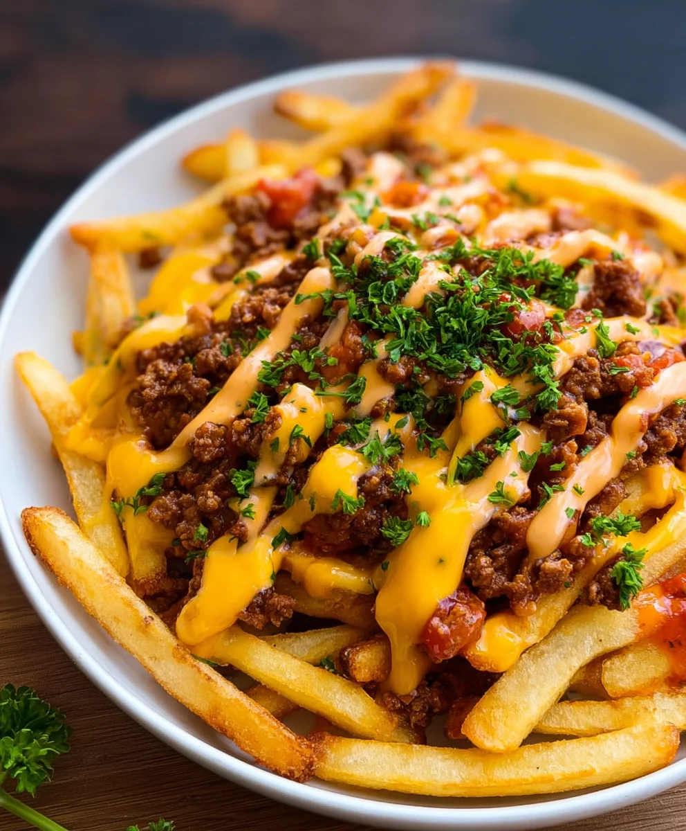 Loaded Fries: Herzhaft mit Hackfleisch & cremigem Cheddar