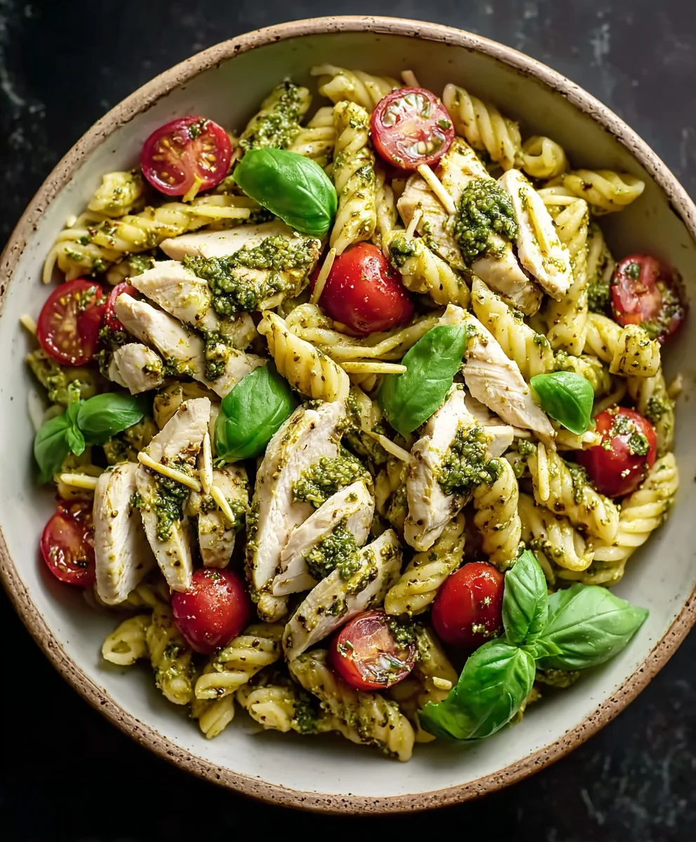 Hähnchen Pesto Nudelsalat: Einfach & unwiderstehlich lecker!