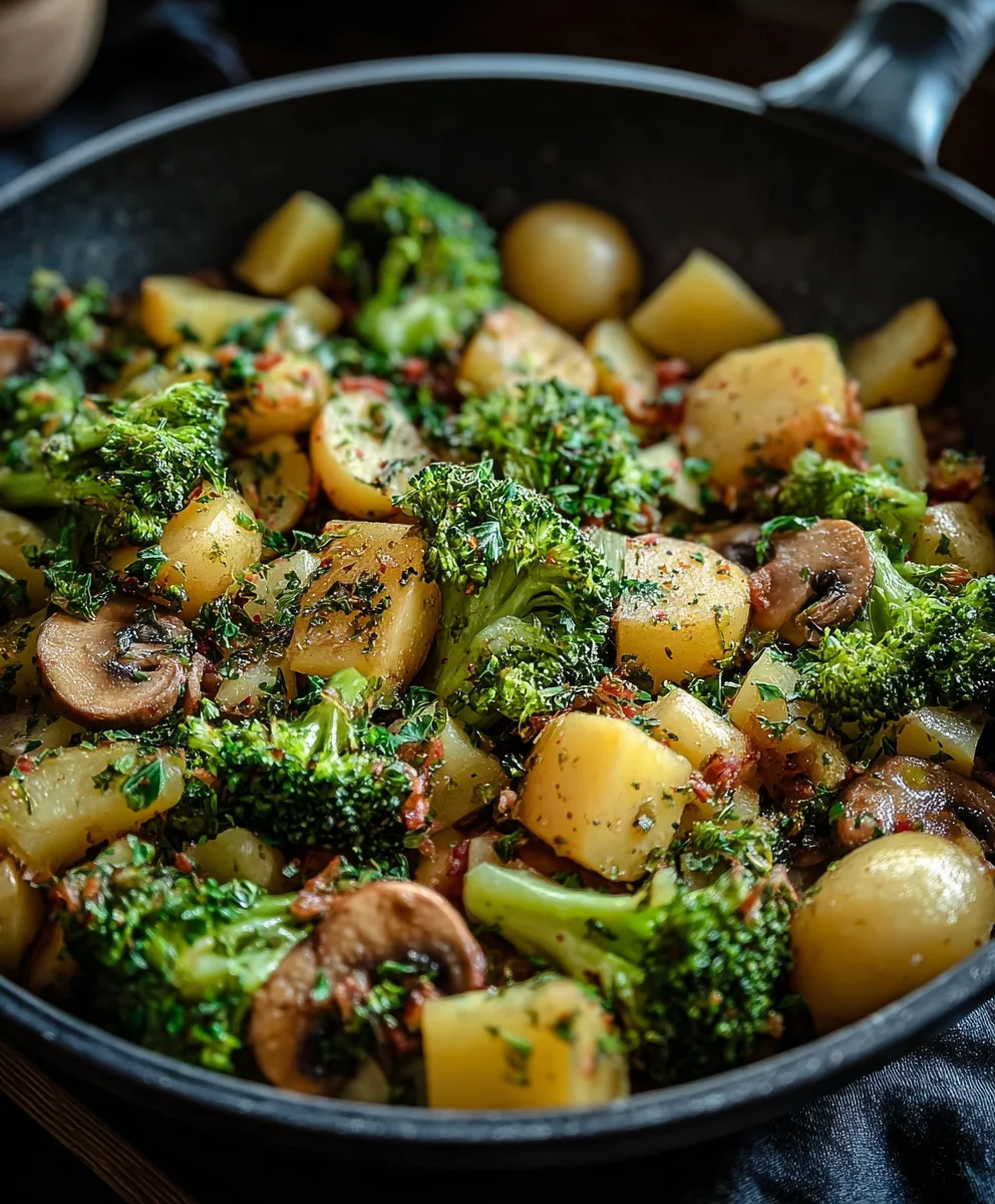 Brokkoli Kartoffel Pilzen Pfanne: Dein schnelles Feierabendessen