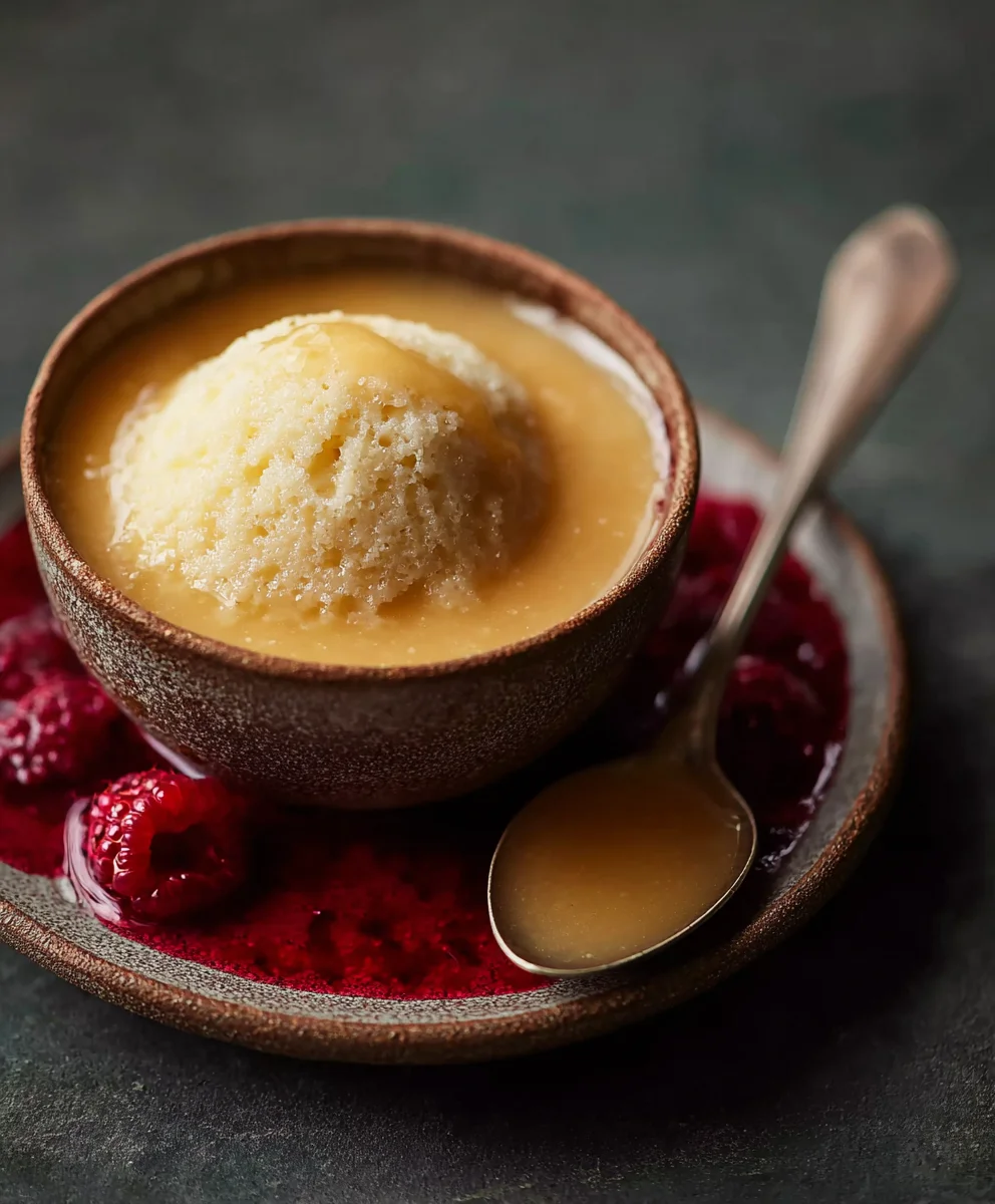 Griessköpfli mit Himbeer-Alkoholfrei-Bier-Vanille Sauce