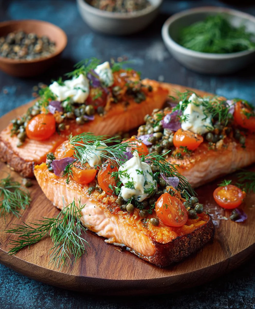 Saftiger Lachs mit Belugalinsen & Süßkartoffel Rezept