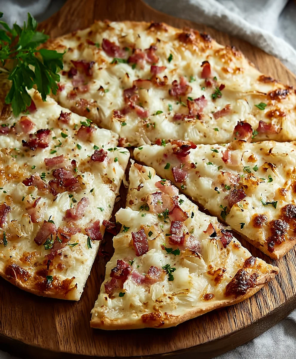 Elsasser Flammkuchen Rezept: Schnell & knusprig genießen!