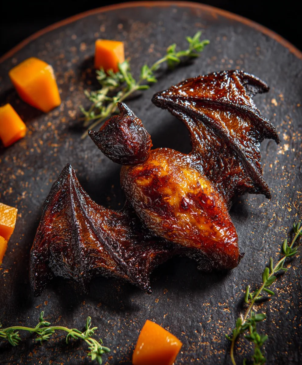 Knusprige Halloween Fledermaus Pouletflügel – Gruseliger Genuss!