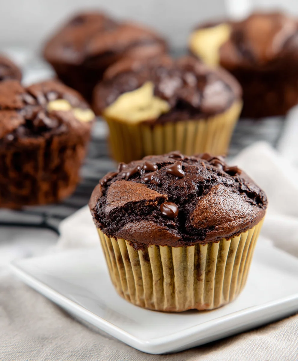 Double Chocolate Muffin-Cheesecake: Genuss pur!