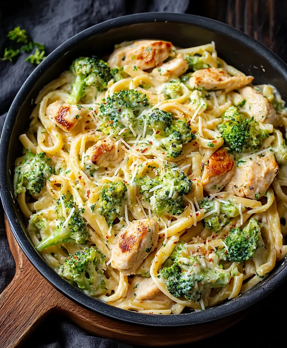 Cremige Brokkoli-Hähnchen-Pasta: Einfach lecker!