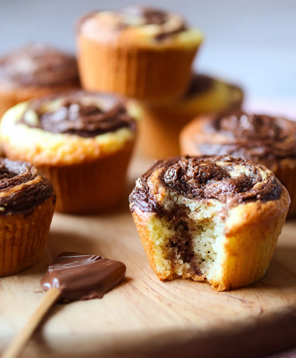Nutella Swirl Muffins: Saftig mit zartem Kern