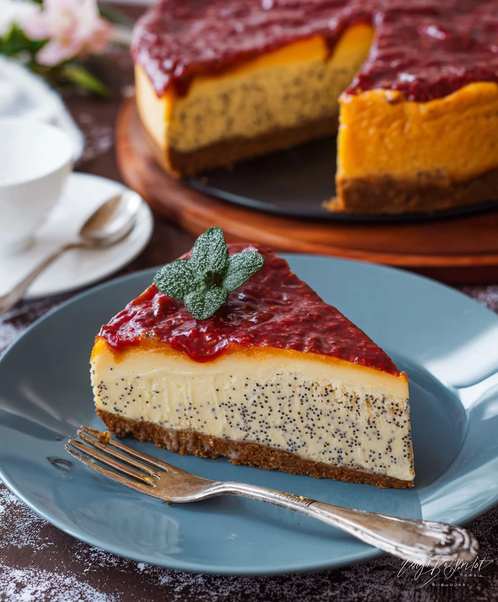 Veganer Mohn-Käsekuchen: Fruchtig & Einfach