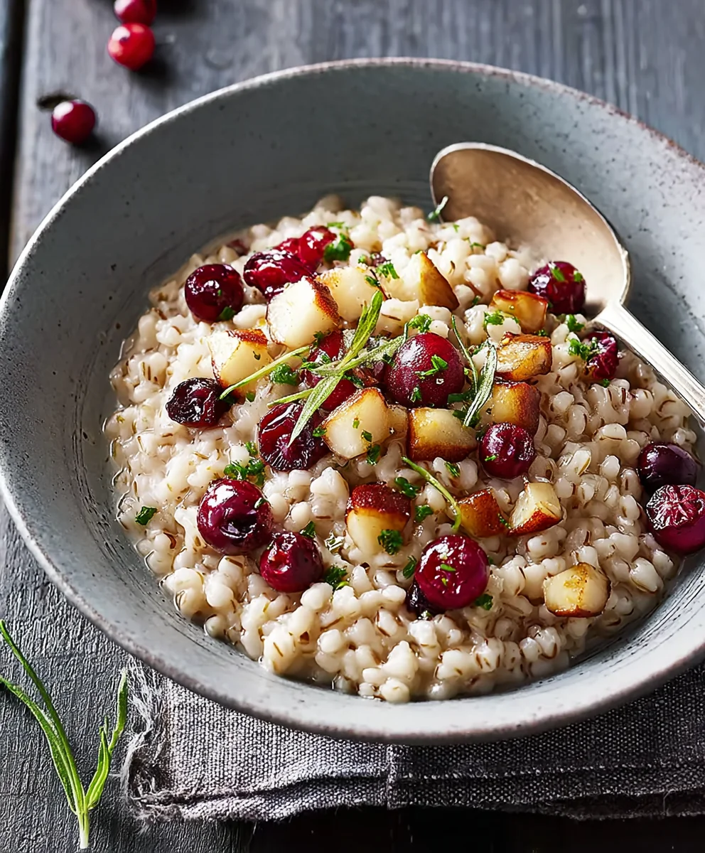 Buchweizen-Risotto mit Cranberrys (vegan, nussfrei)