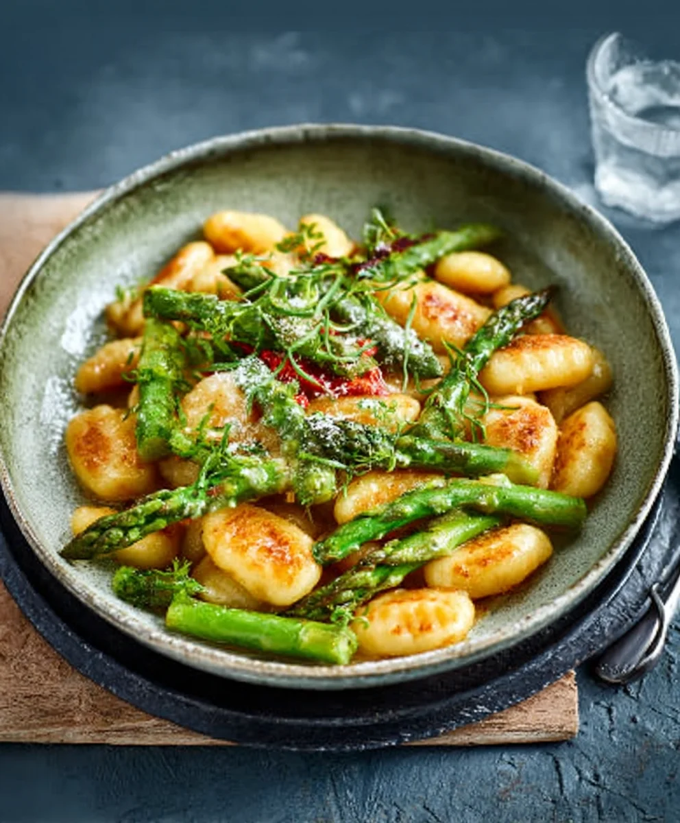 Spargel Gnocchi Pfanne: Cremig mit frischen Kräutern