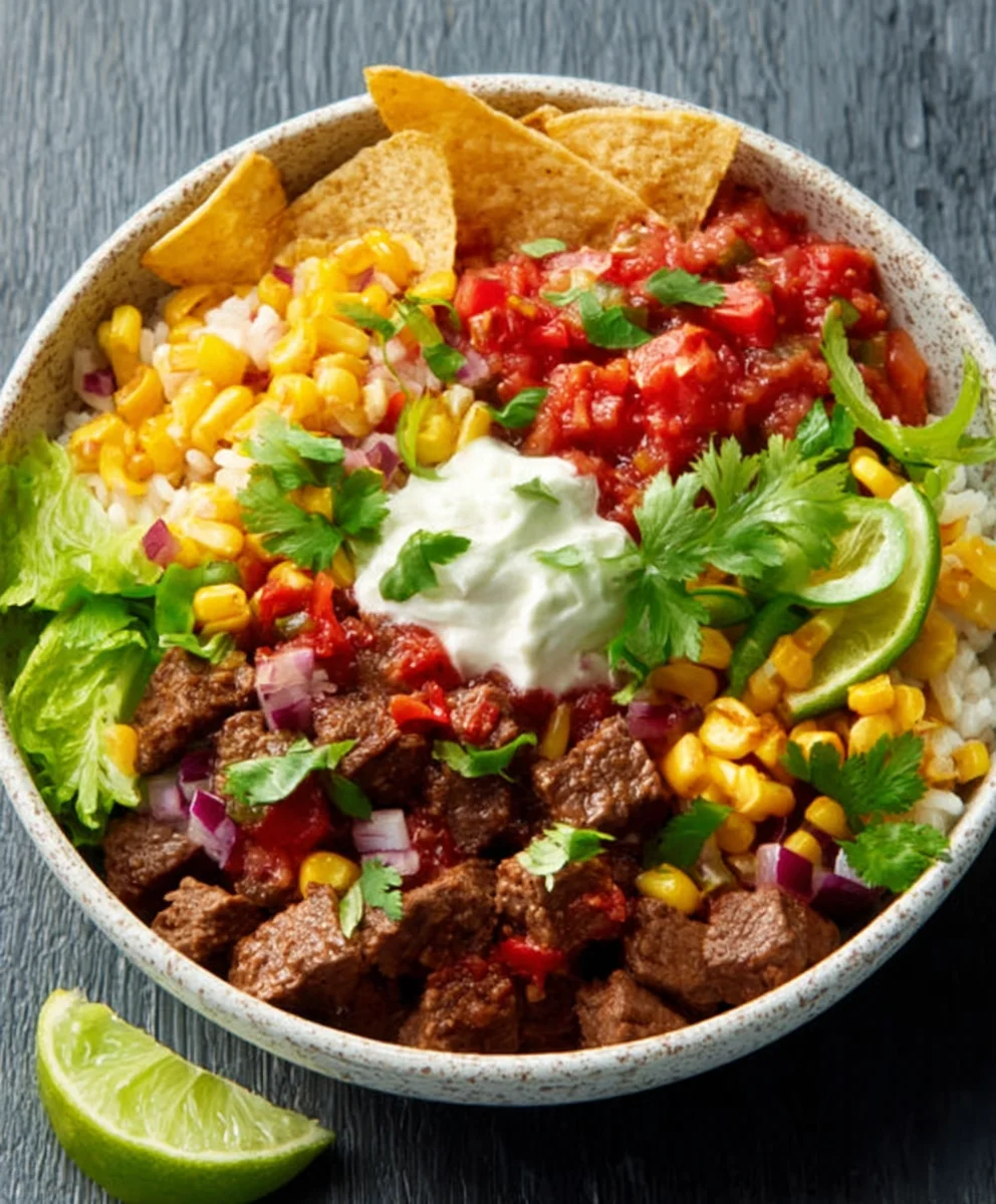 Hackfleisch-Burrito Bowl: Mexikanisch & Lecker