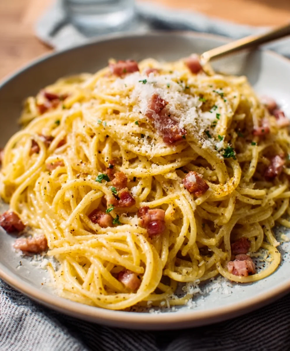 Saftige Rinder-Carbonara: Einfaches Spaghetti-Rezept