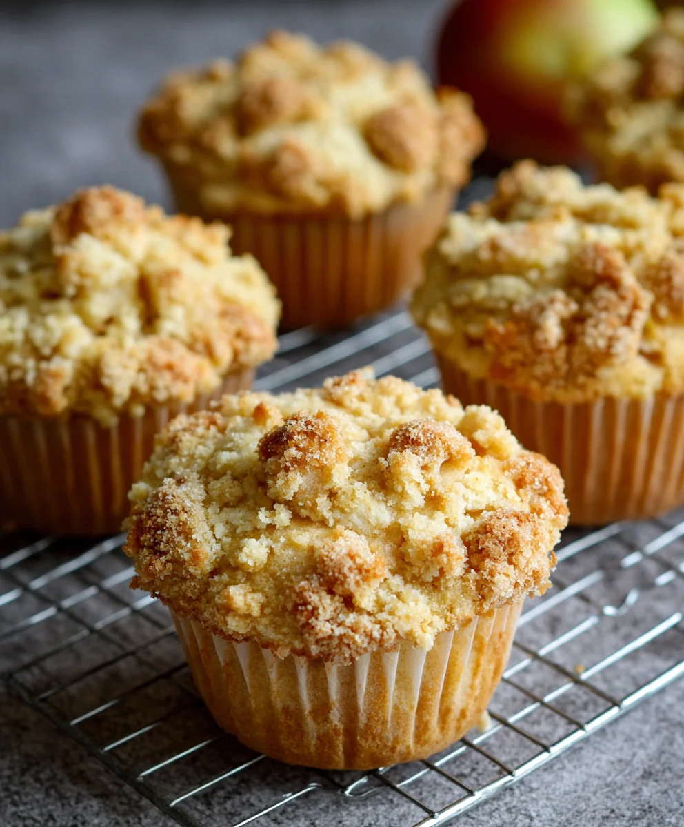 Apfel-Muffins mit Streuseln: Saftig & Knusprig