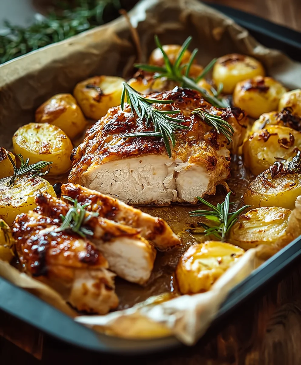 Hähnchen Rosmarin Kartoffelblech: Einfach & Lecker