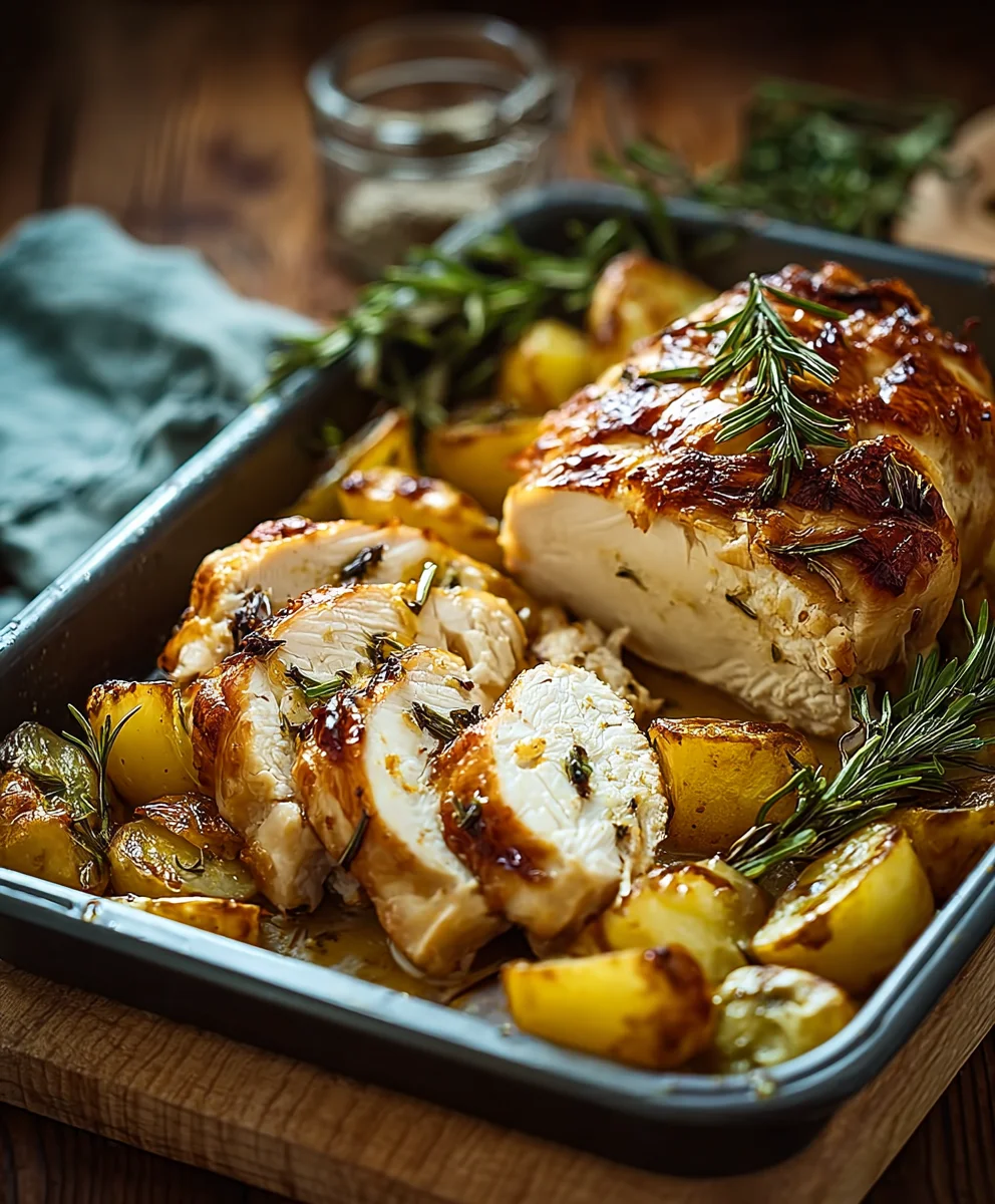 Hähnchen Rosmarin Kartoffelblech: Einfach & Lecker
