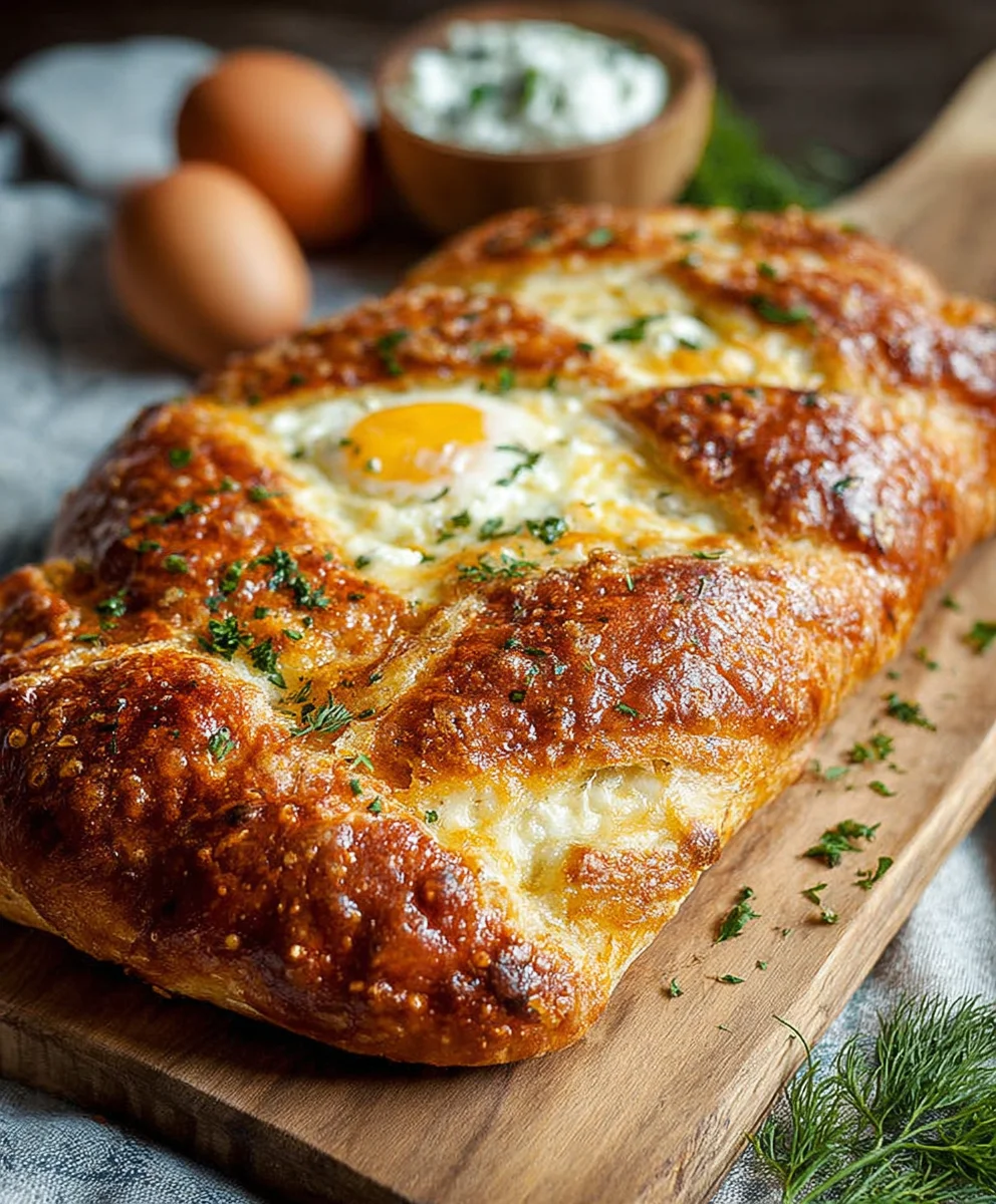 Georgisches Brot mit Käse & Ei: Einfaches Rezept