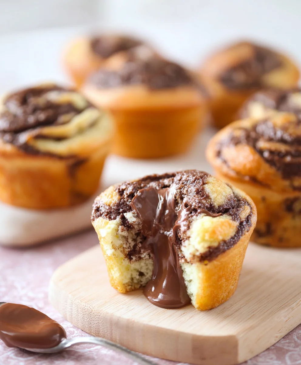 Nutella Swirl Muffins: Saftig mit zartem Kern