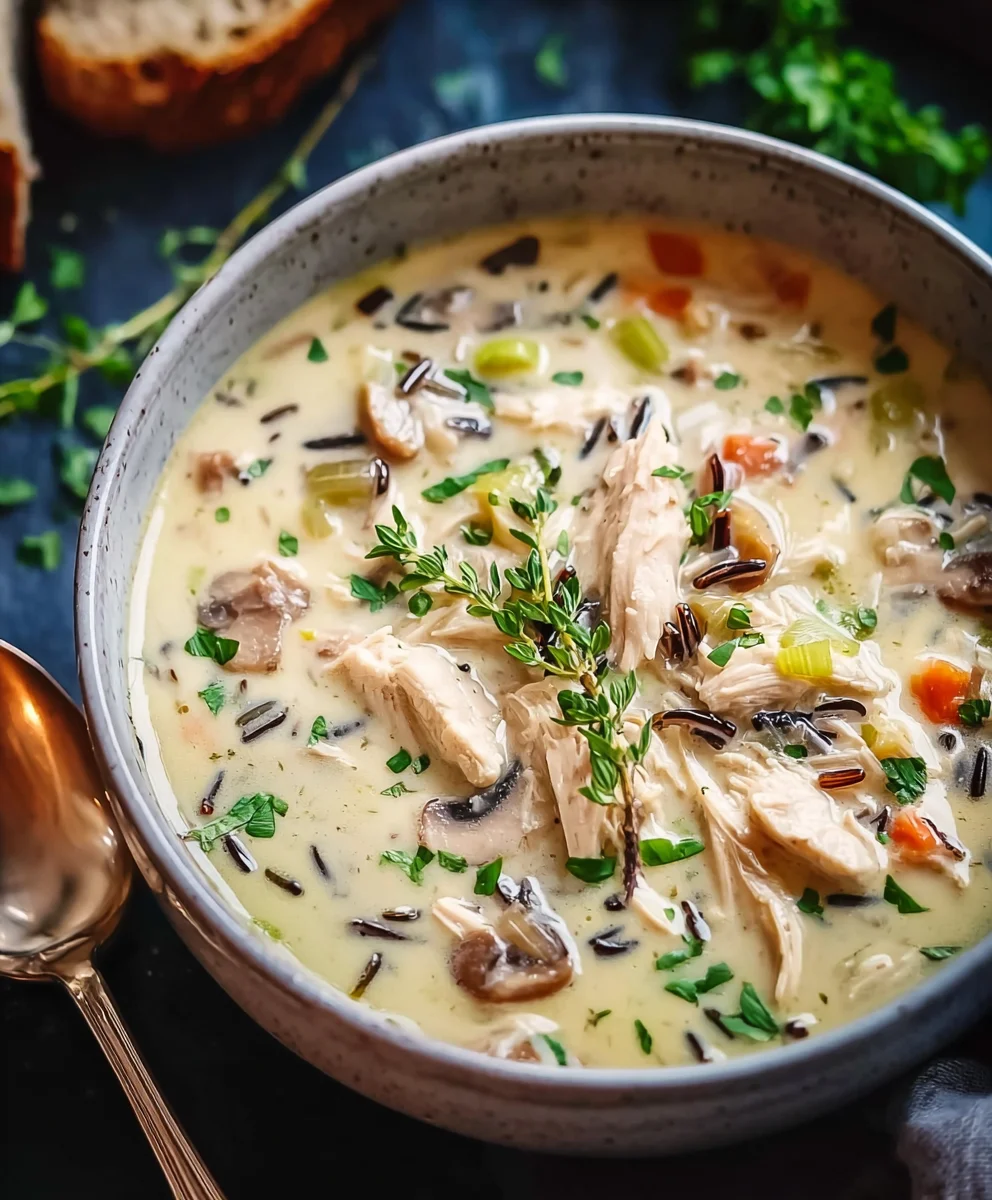 Cremige Hähnchen-Wildreis-Suppe: Schnell & Einfach