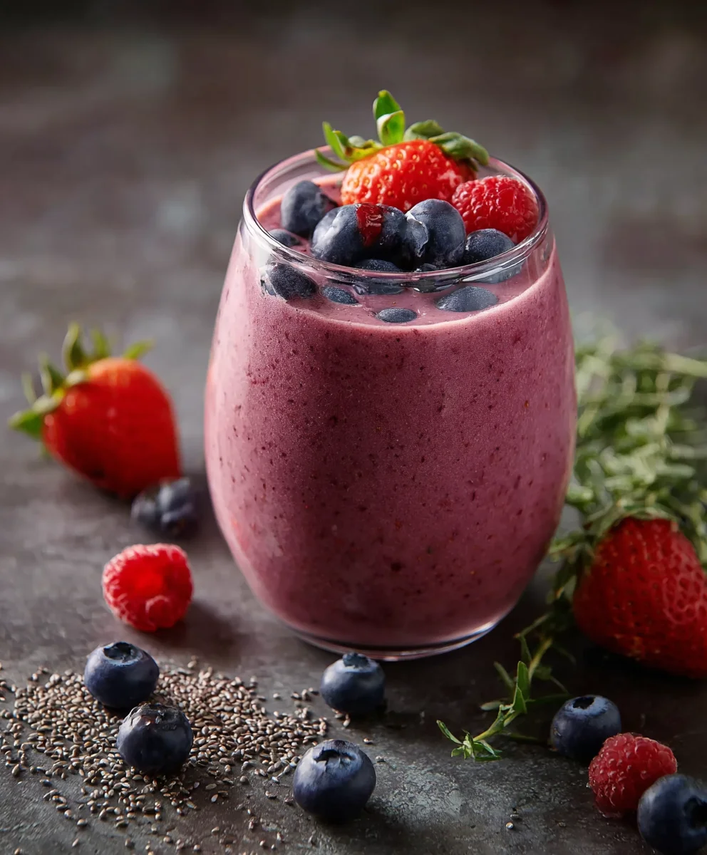Gesunder Non-Alcoholic Beeren Protein Shake (ohne Alkohol)