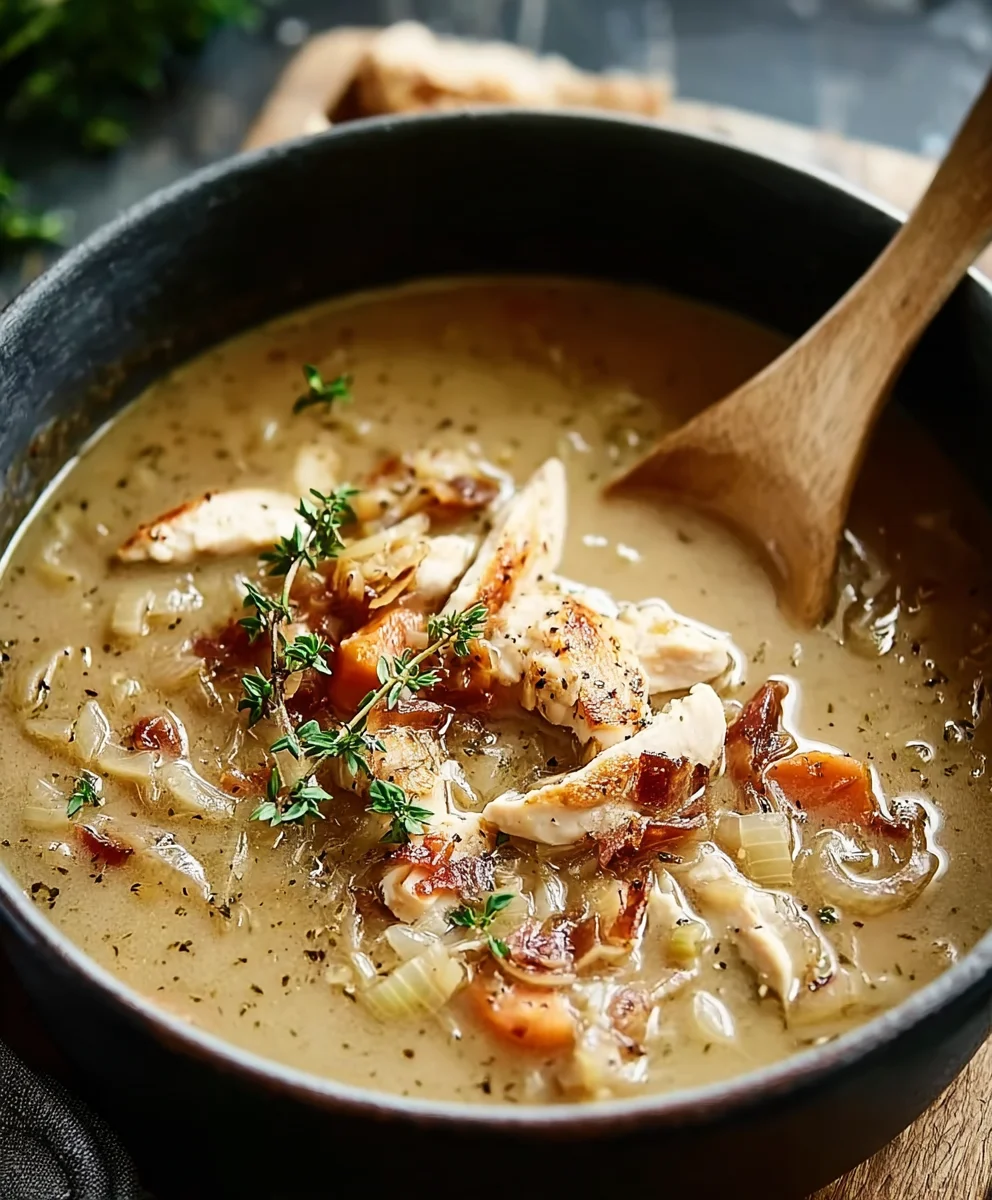 Französische Zwiebel-Hühnersuppe: Einfach & Lecker!