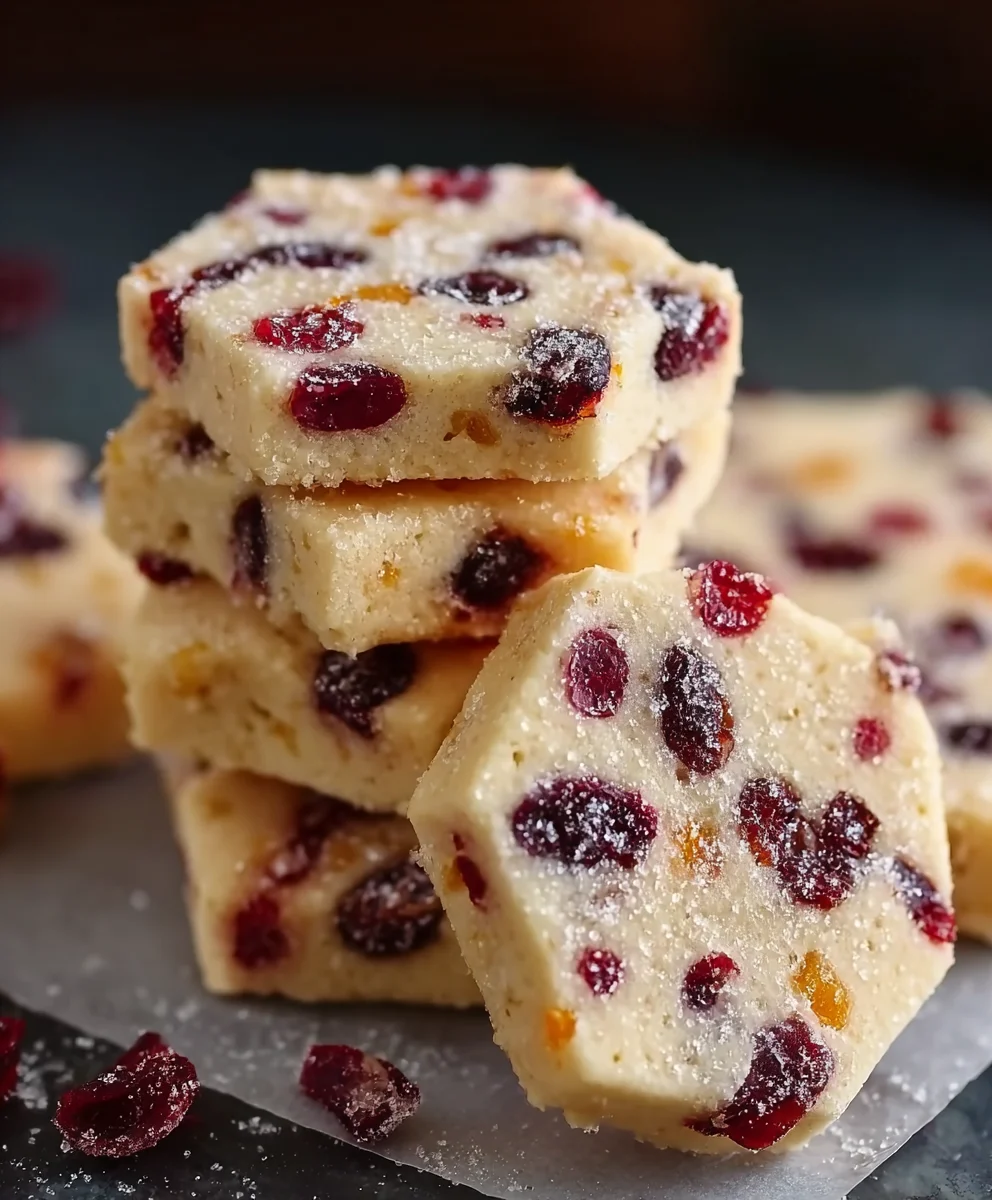 Cranberry Orange Shortbread Plätzchen: Festliche Butterkekse