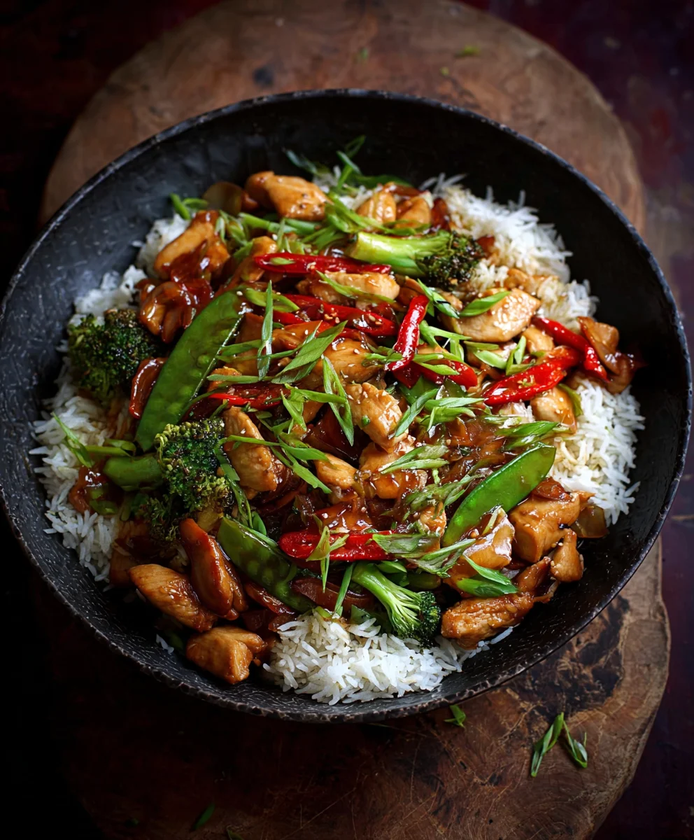 Chinesische Hähnchenpfanne: Einfach & Lecker | Reis & Gemüse