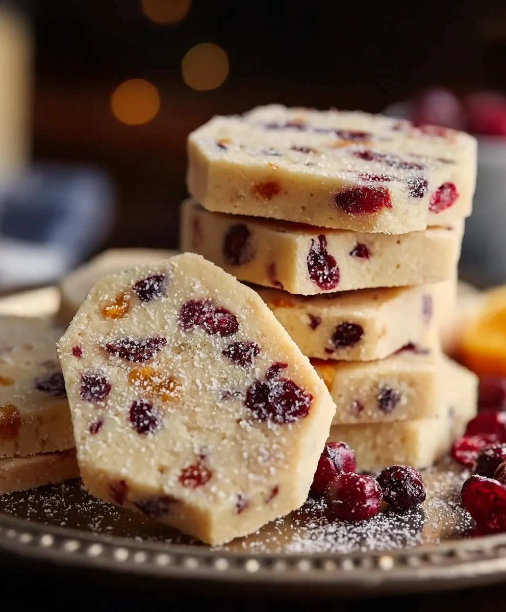 Cranberry Orange Shortbread Plätzchen: Festliche Butterkekse