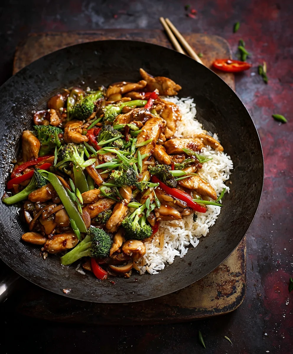 Chinesische Hähnchenpfanne: Einfach & Lecker | Reis & Gemüse