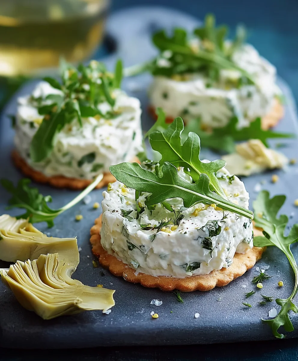 Artischocken-Quark-Häppchen mit Rucola | Lecker!
