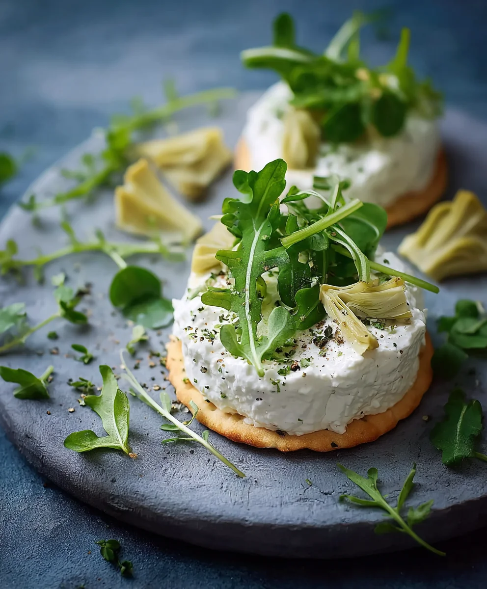 Artischocken-Quark-Häppchen mit Rucola | Lecker!
