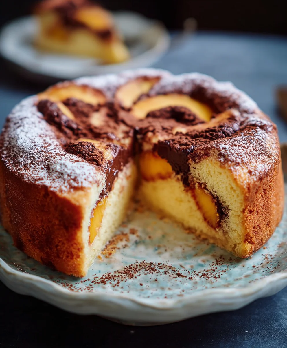 Pfirsichkuchen mit Kakao: Einfaches Sommer-Rezept