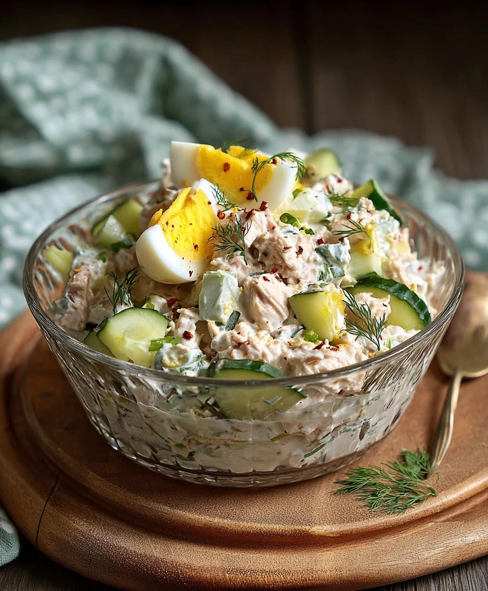 Thunfischsalat mit Ei: Herzhaft & Joghurt-Genuss