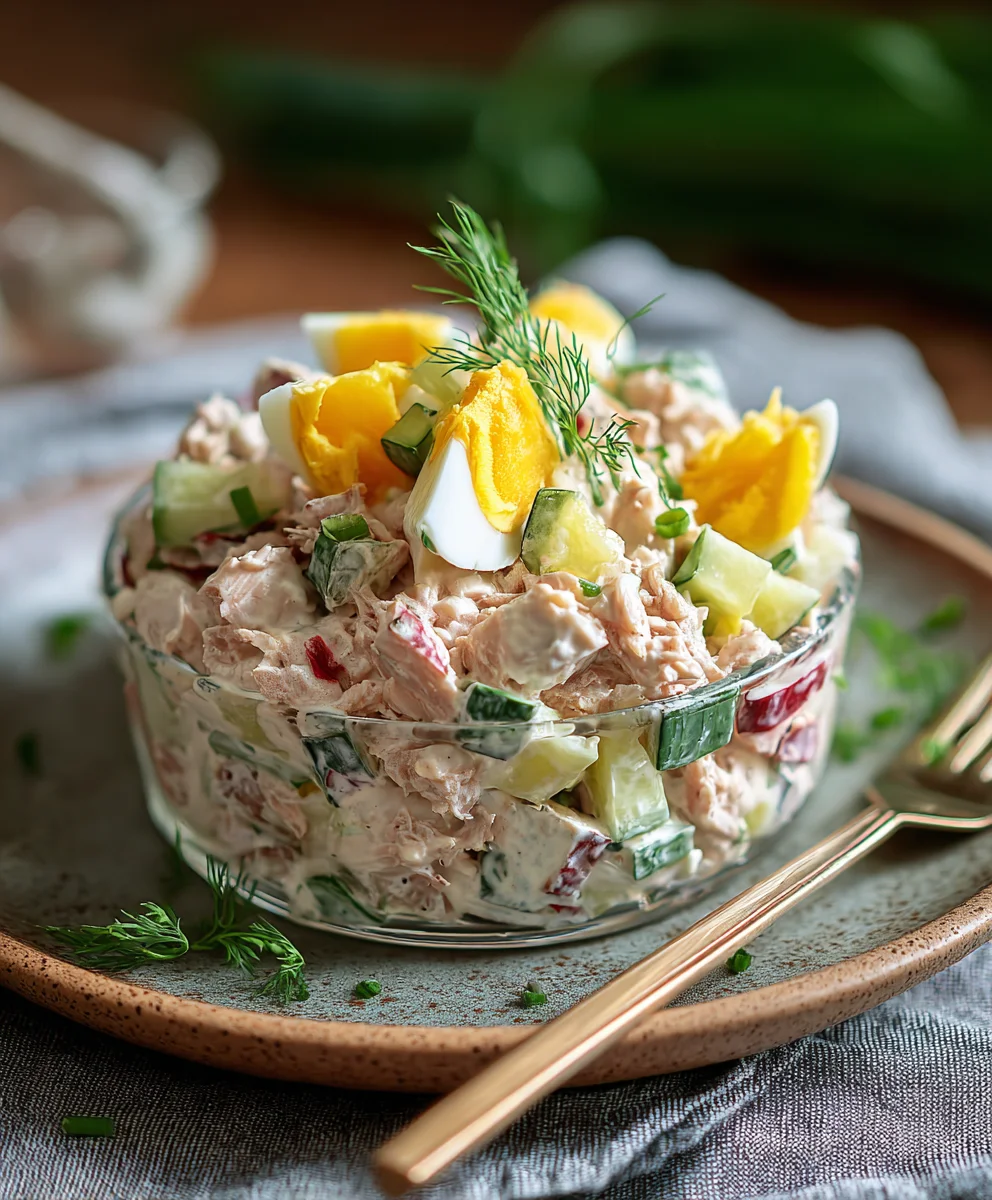 Thunfischsalat mit Ei & Joghurt: Herzhaft-Genuss