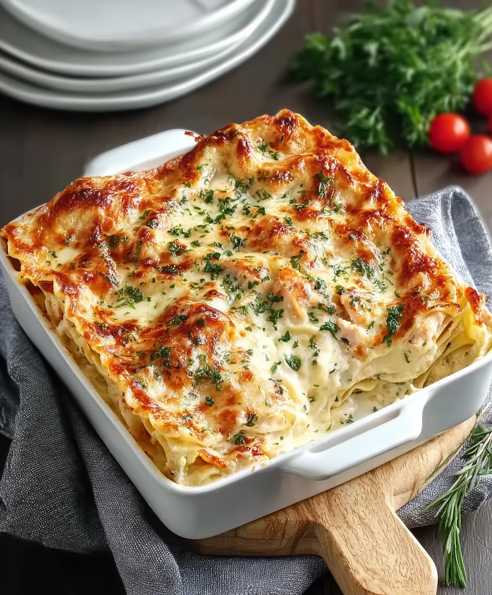 Schnelle Hähnchen-Alfredo-Lasagne – Einfach & Lecker!