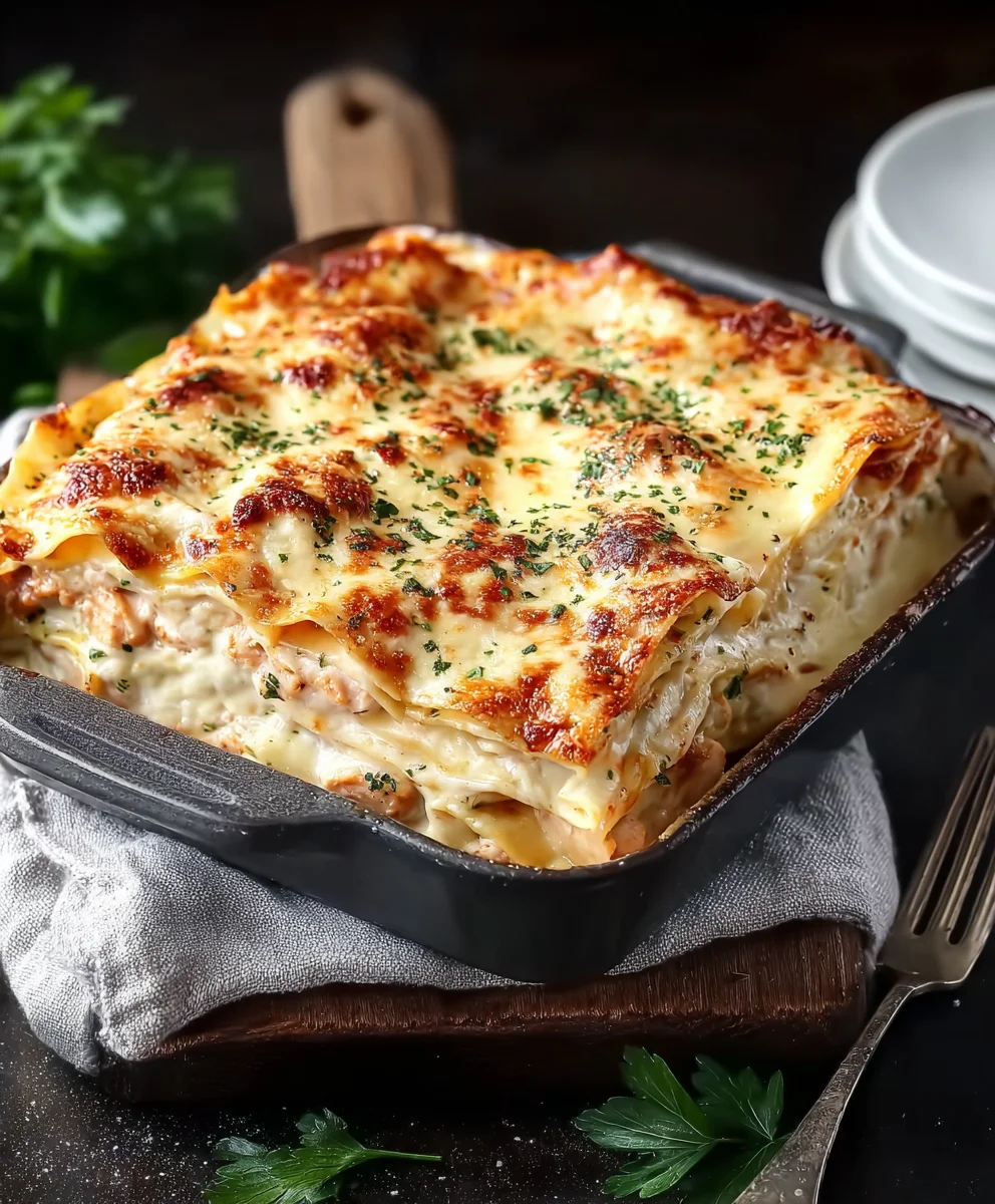 Schnelle Hähnchen-Alfredo-Lasagne – Einfach & Lecker!