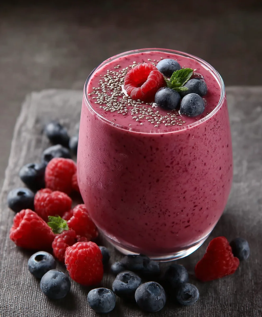 Gesunder Non-Alcoholic Beeren Protein Shake (ohne Alkohol)