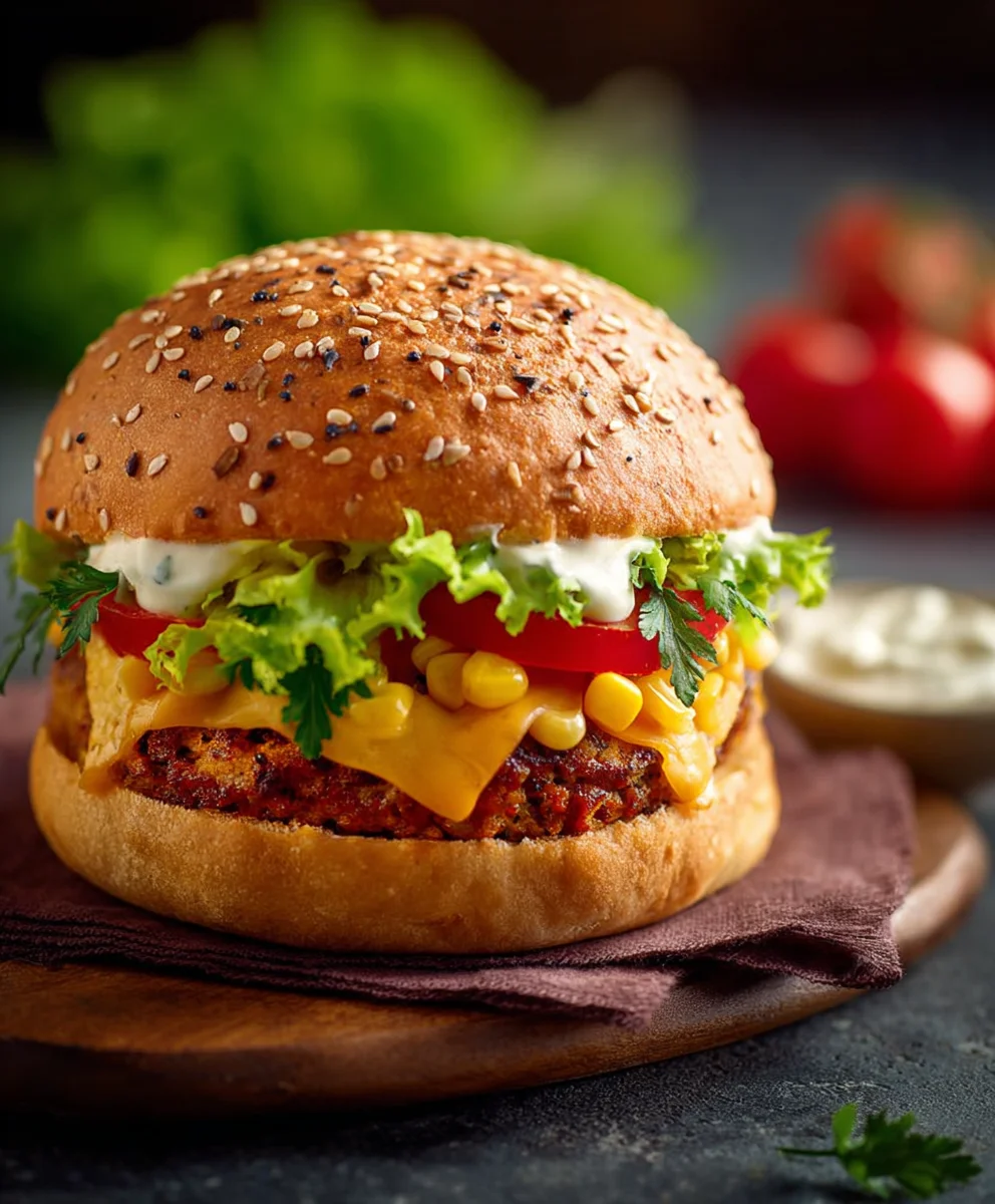 Saftiger Rinderburger mit Mais: Rezept