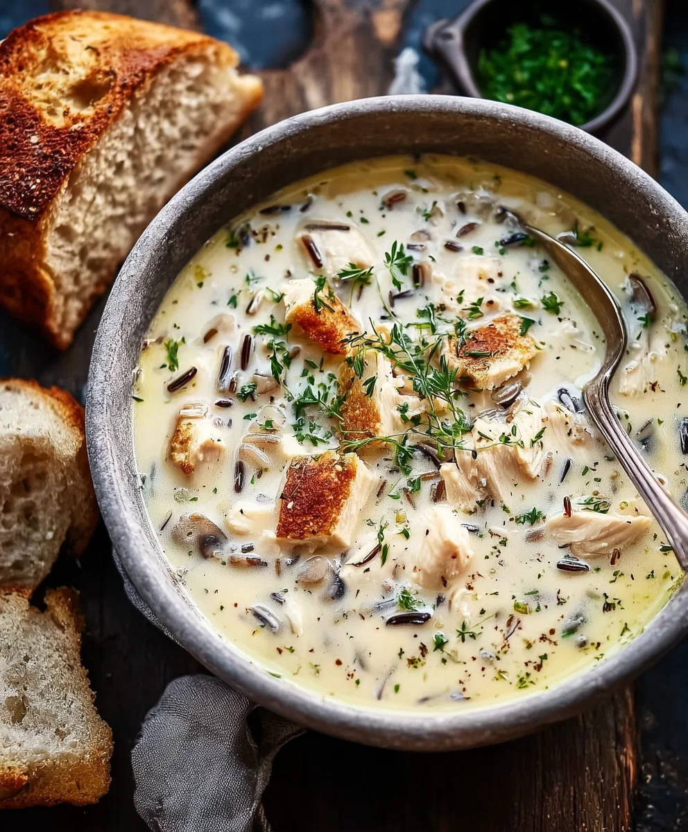 Cremige Hähnchen-Wildreis-Suppe – Einfach & Lecker