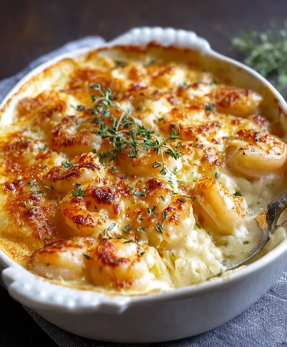 Schmackhaftes Garnelen-Gratin Rezept: Cremig & Lecker!