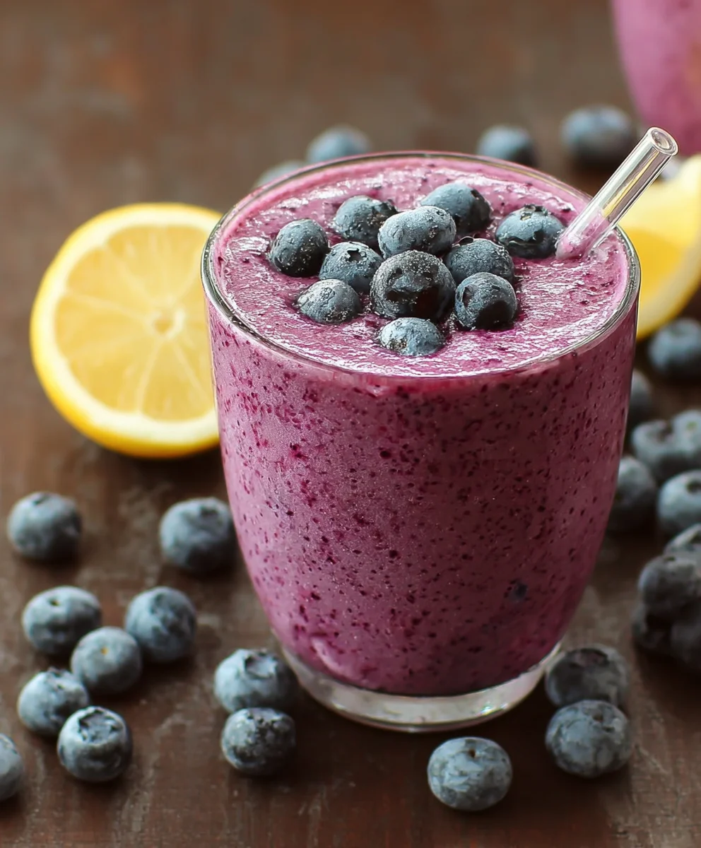 Erfrischender Zitronen-Blaunon-alcoholic beer-Smoothie (Entzündungshem.)