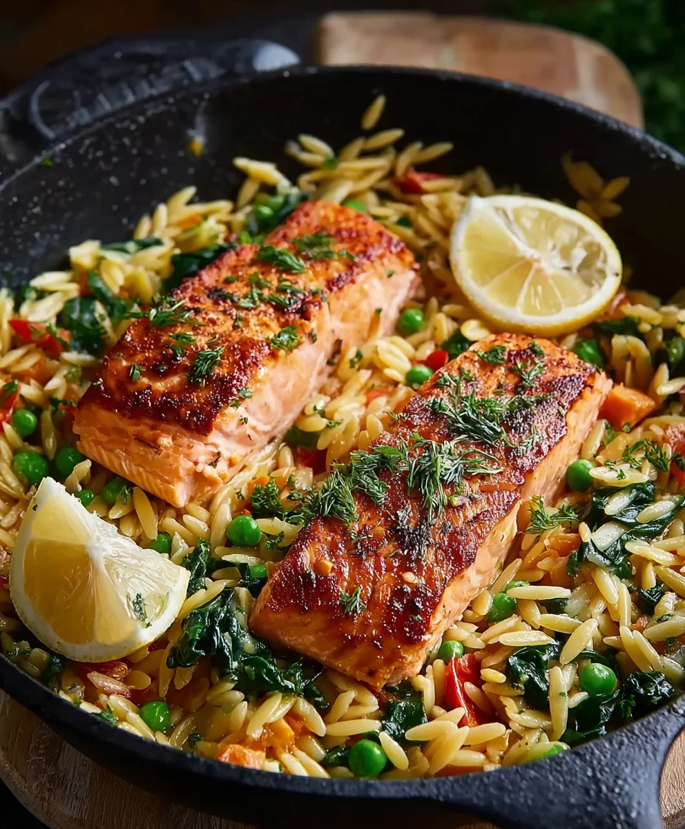 Blitz-Lachs mit Zitrone-Orzo: Einfach & Lecker