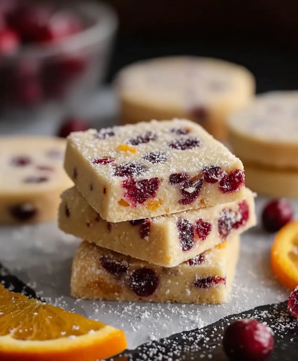 Saftige Cranberry-Orange-Shortbread Plätzchen | Einfach backen