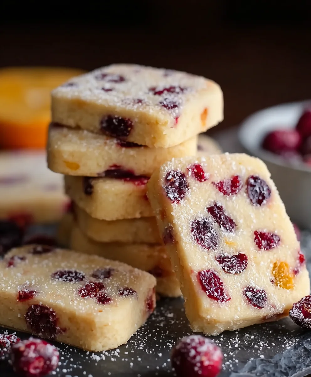 Saftige Cranberry-Orange-Shortbread Plätzchen | Einfach backen