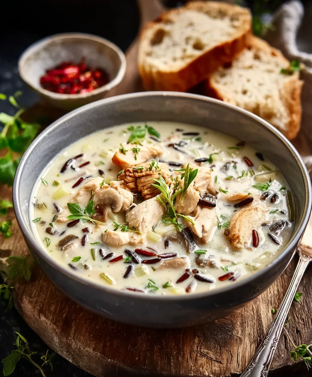 Cremige Hähnchen-Wildreis-Suppe – Einfach & Lecker