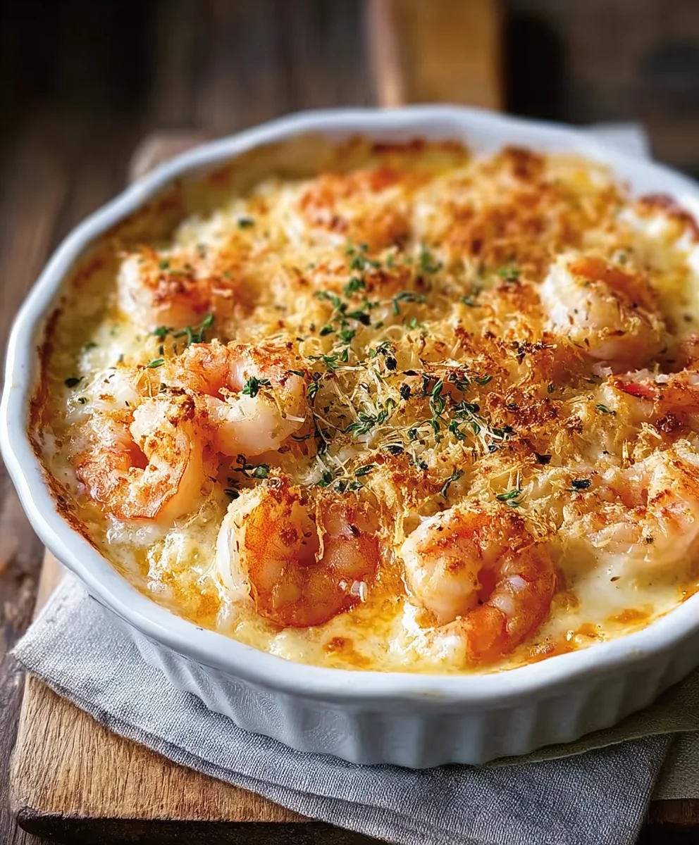 Schmackhaftes Garnelen-Gratin Rezept: Cremig & Lecker!