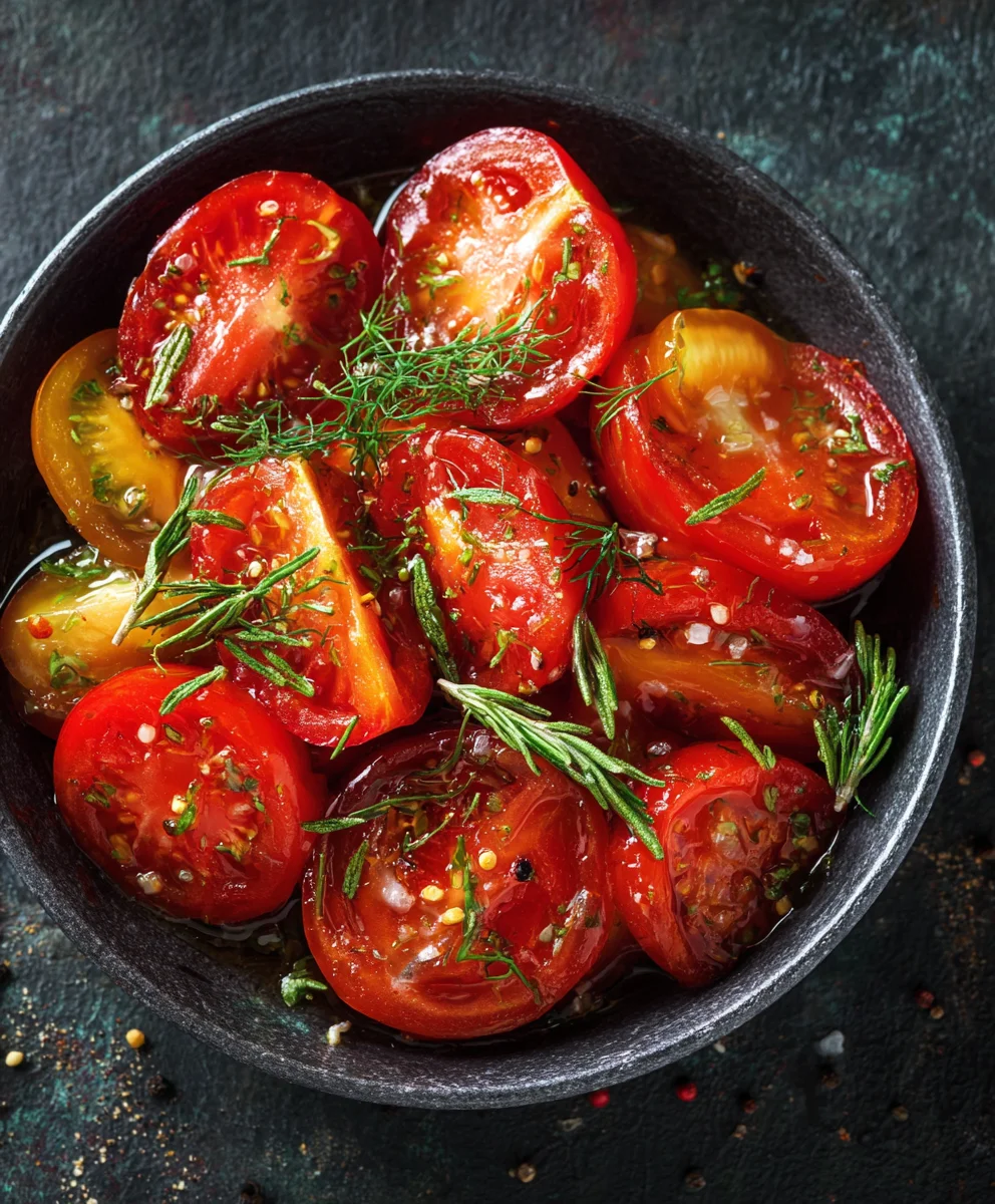 Die besten marinierten Tomaten: Einfaches Rezept & knackig