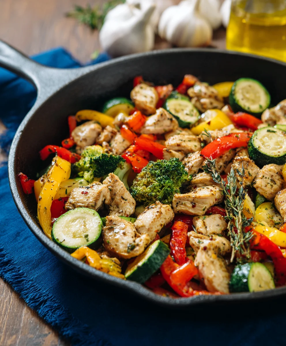 Gesundes Hähnchen-Gemüse-Pfanne: Einfach & Lecker